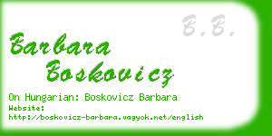 barbara boskovicz business card